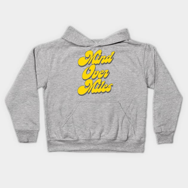 Mind Over Miles - Running Design Kids Hoodie by DankFutura